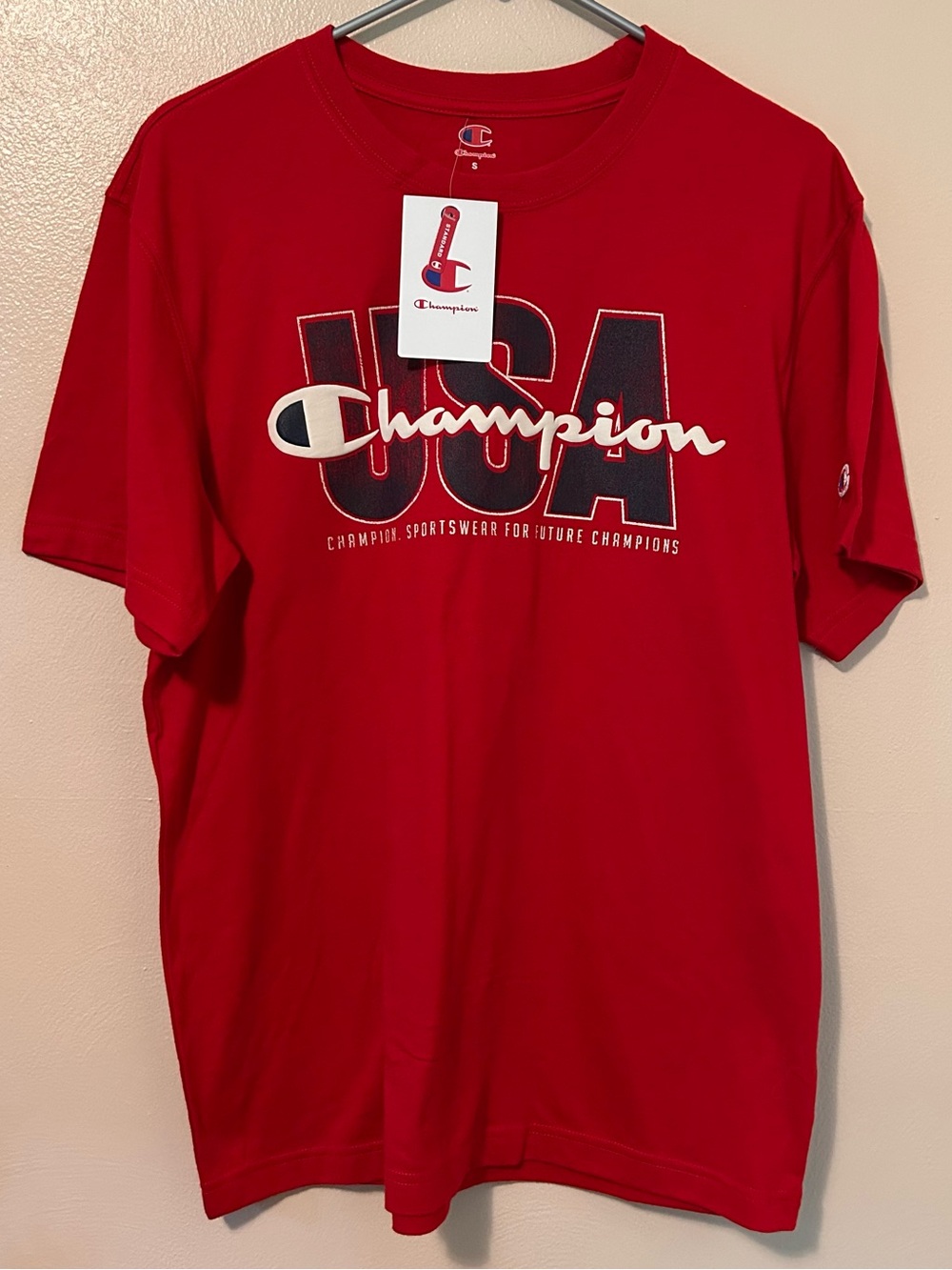 Champion Tango Red Short Sleeve USA Graphic Tee